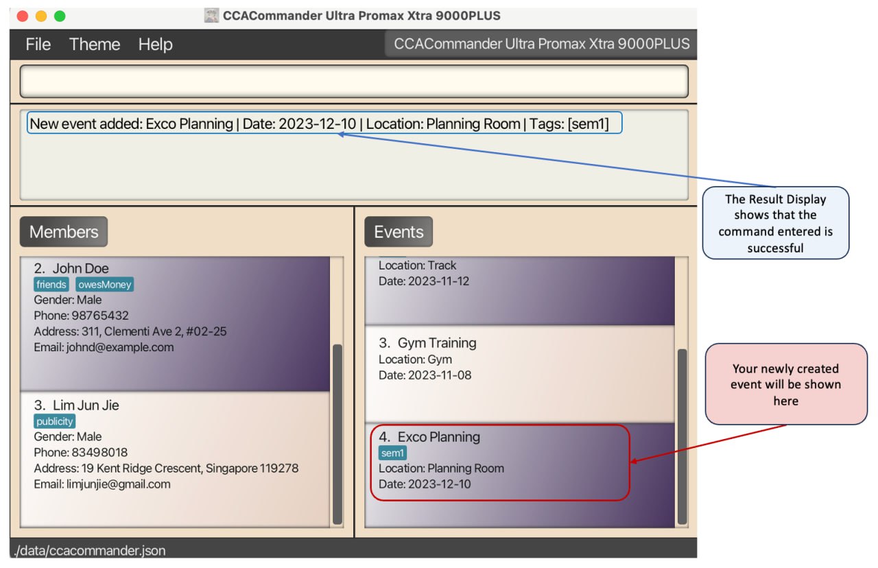 createEvent Post Command