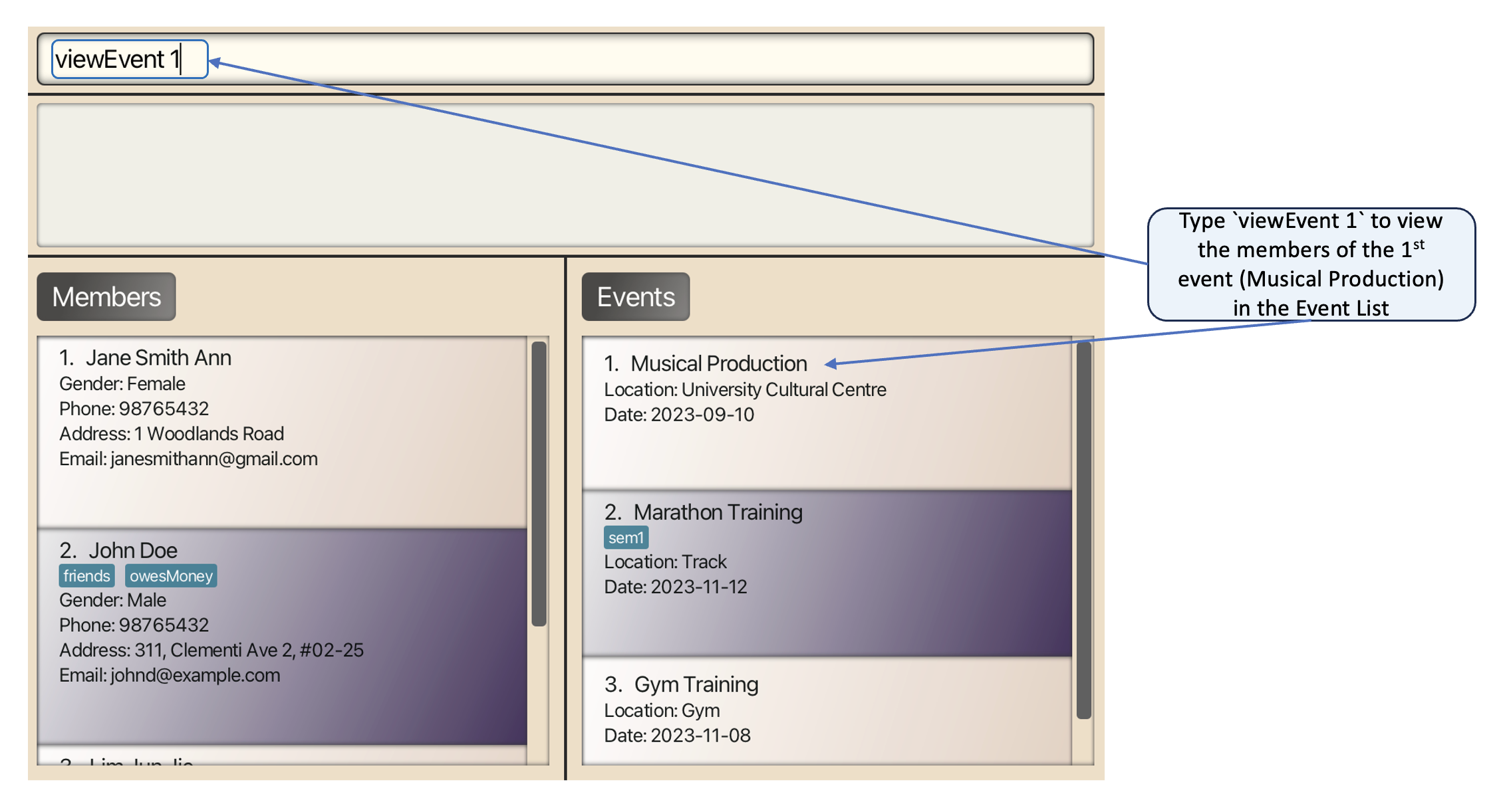 viewEvent Pre Command